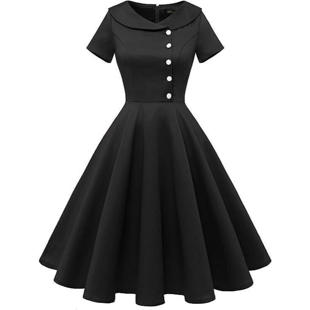 Wedtrend Women's 1950s Vintage Audrey Hepburn Style Swing Dresses XL